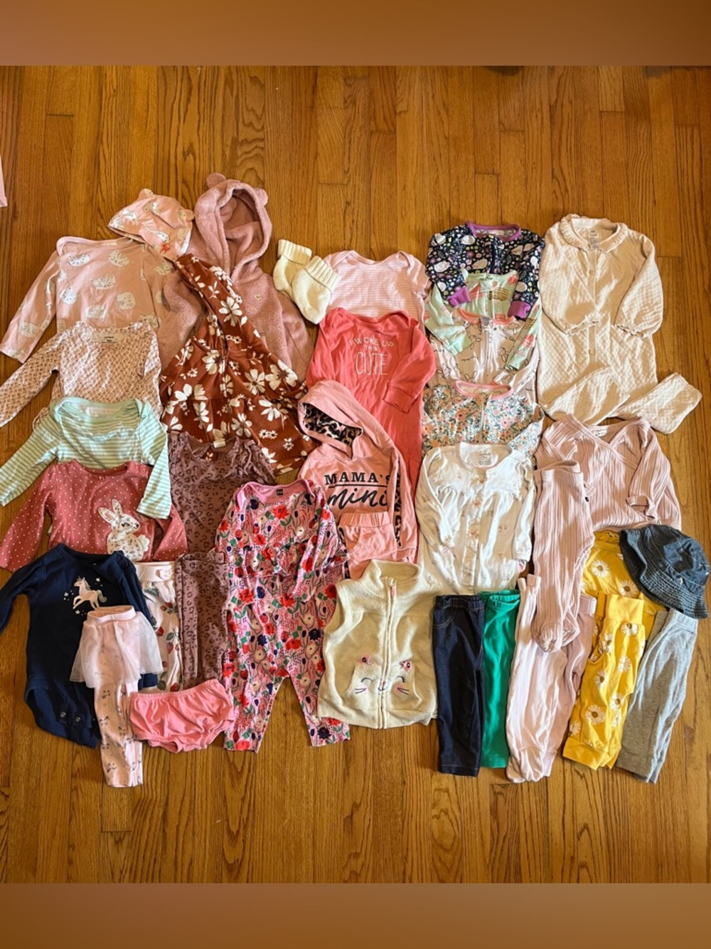 Huge 37 pc lot/bundle of long sleeve baby girl clothes for spring fall winter